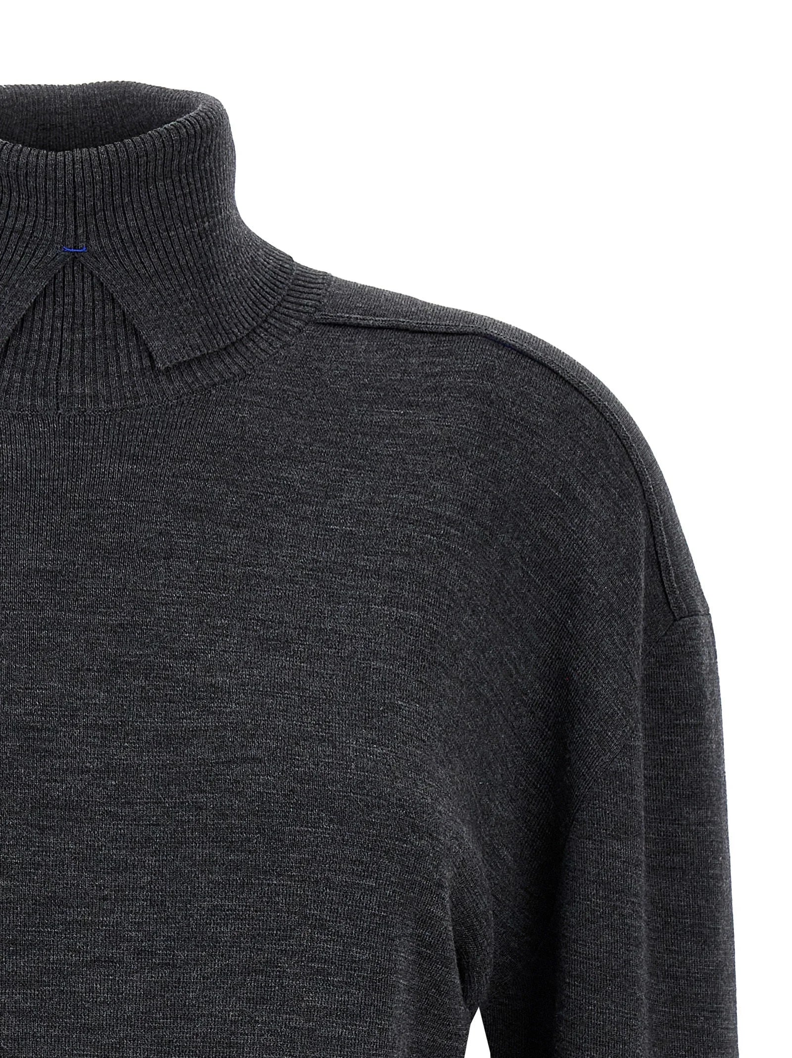 Burberry Gray Wool Cardigan - M