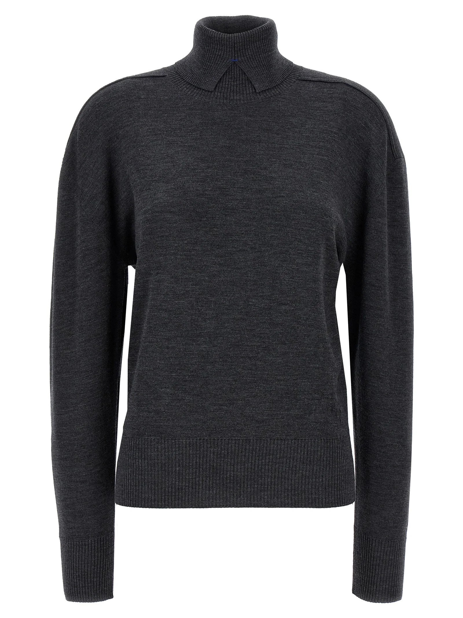 Burberry Gray Wool Cardigan - M
