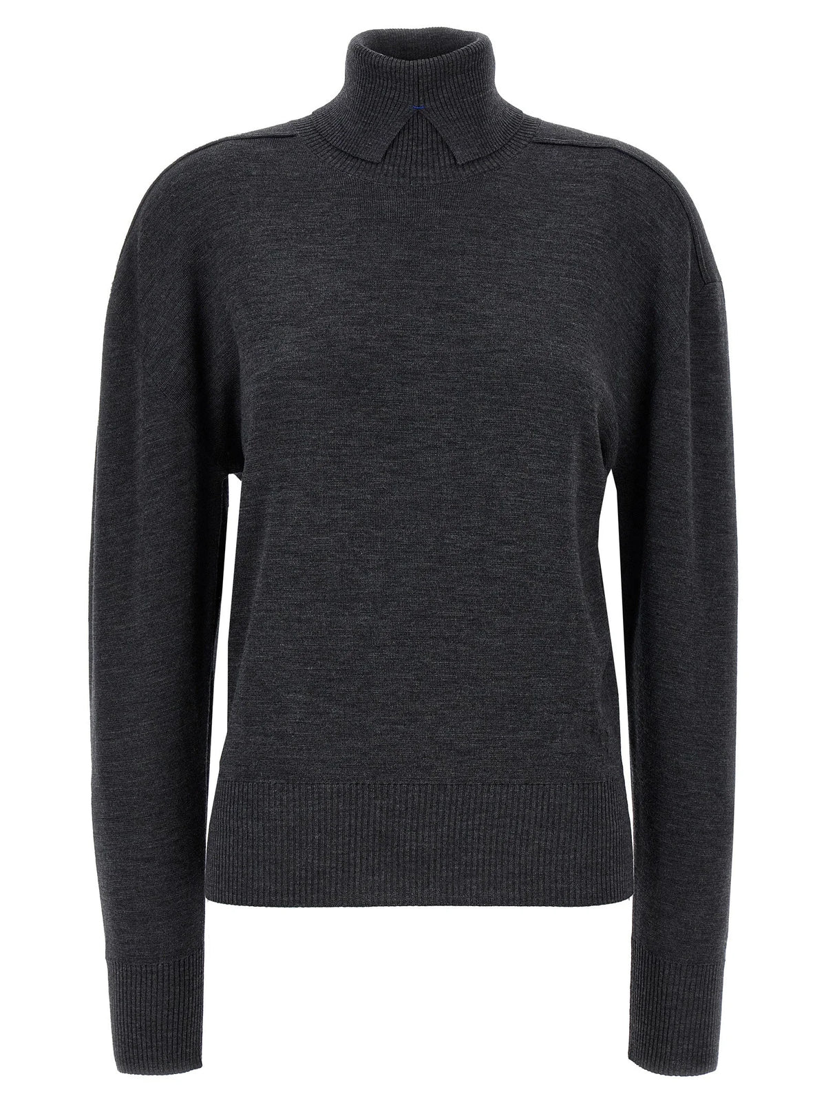 Burberry Gray Wool Cardigan - M