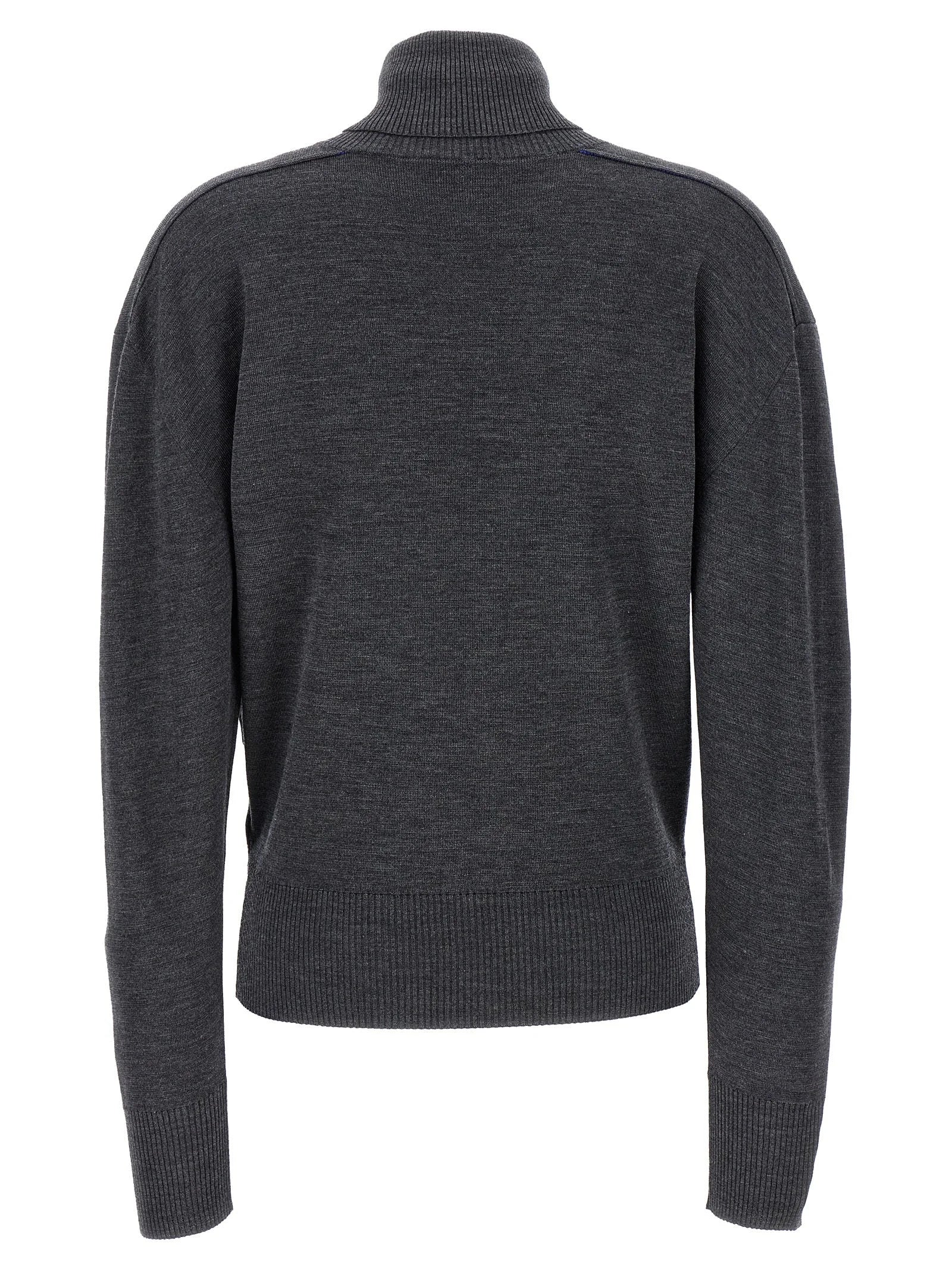Burberry Gray Wool Cardigan - M