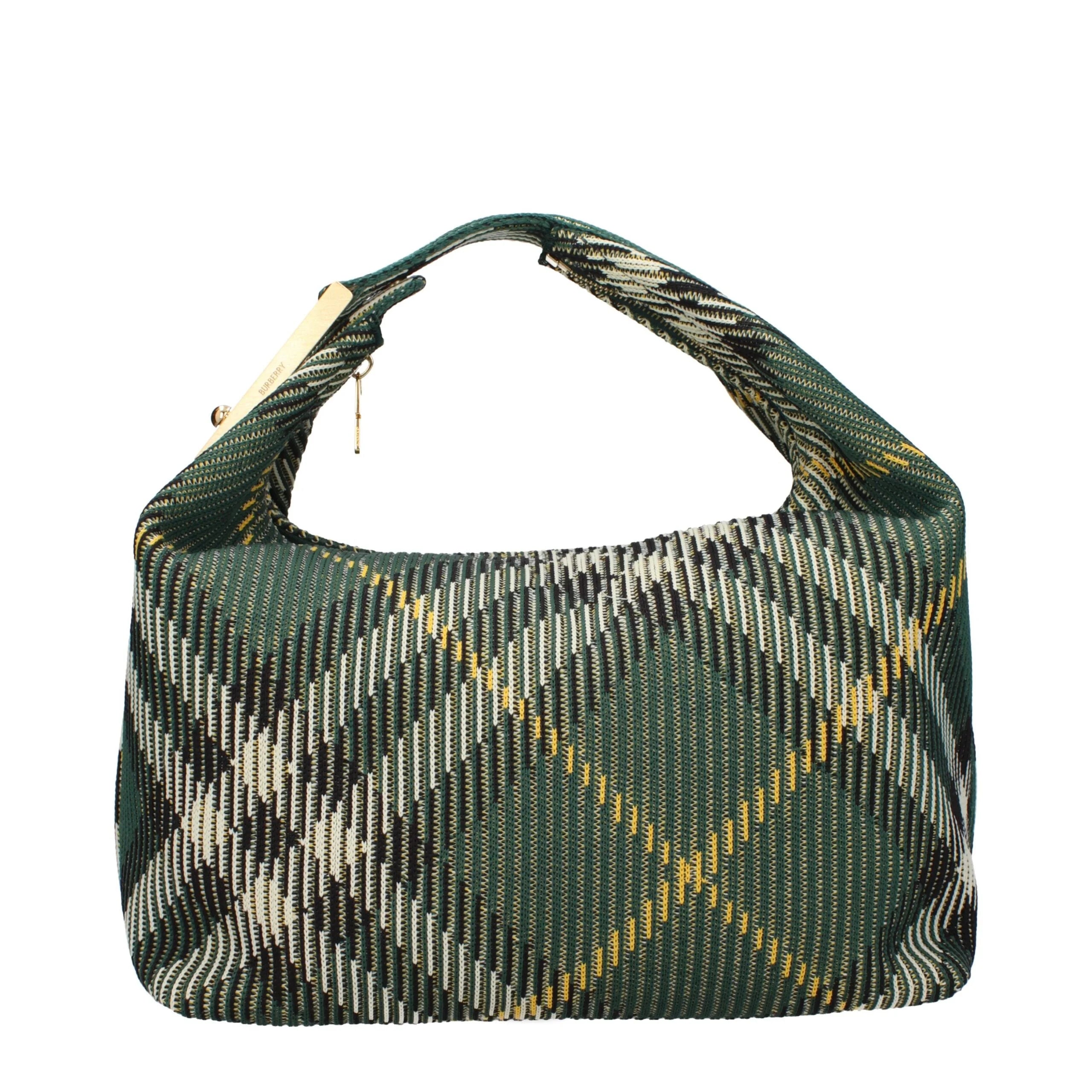 Burberry Green Fabric Handbags - Shoulder Bags