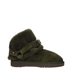 Burberry Green Leather Ankle Boots