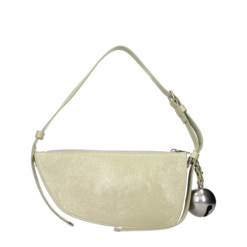 Burberry Green Leather Shoulder Bag