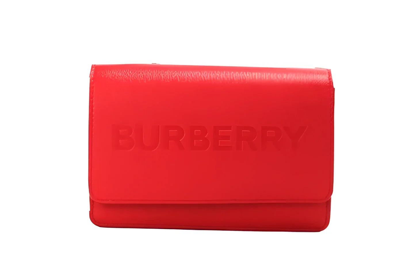 Burberry Hampshire Small Red Embossed Logo Smooth Leather Crossbody Bag - Cross Body Bags