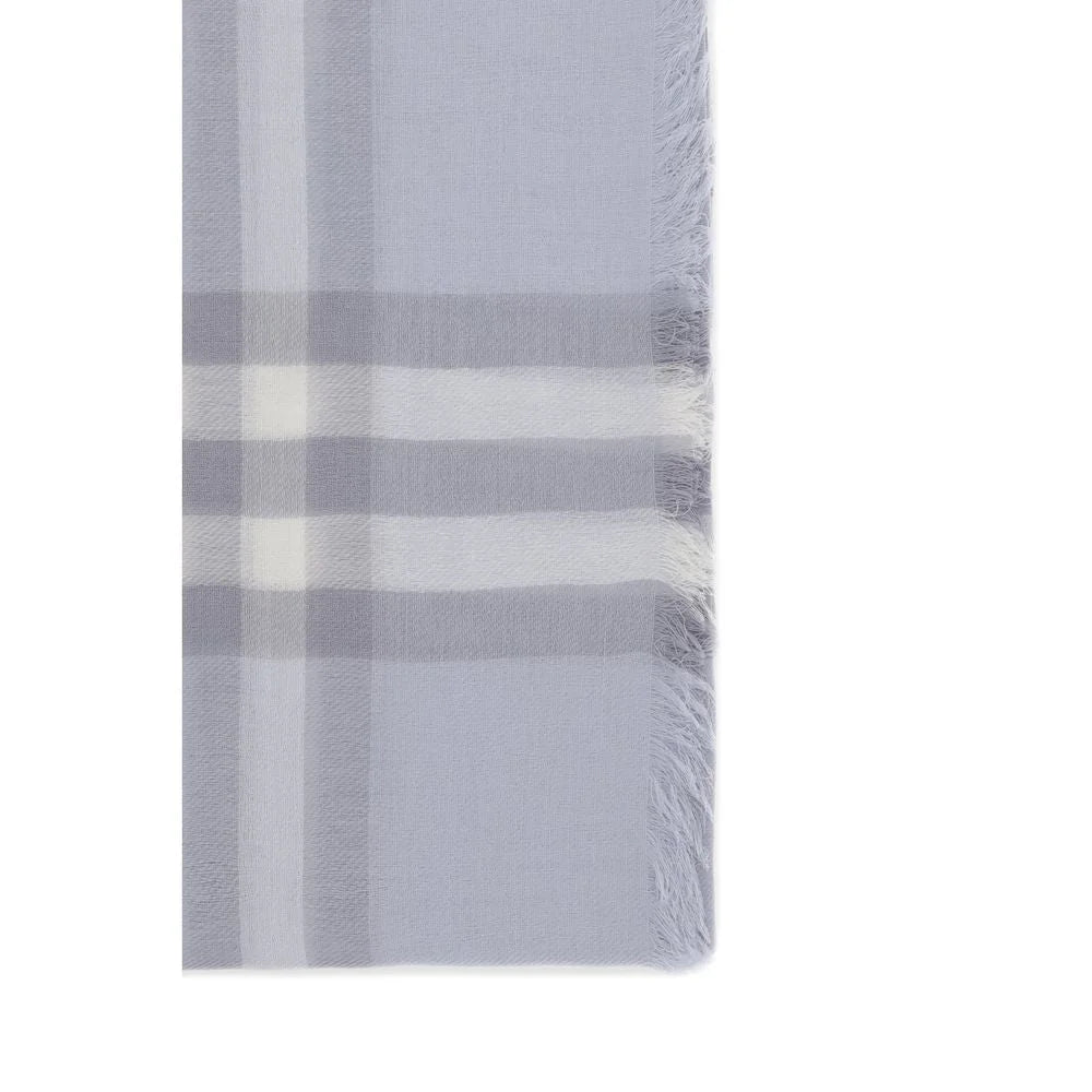 Burberry Light Blue Wool Scarf
