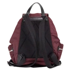 Burberry Medium Burgundy Econyl Nylon Rucksack Drawstring Backpack Bookbag - Backpacks