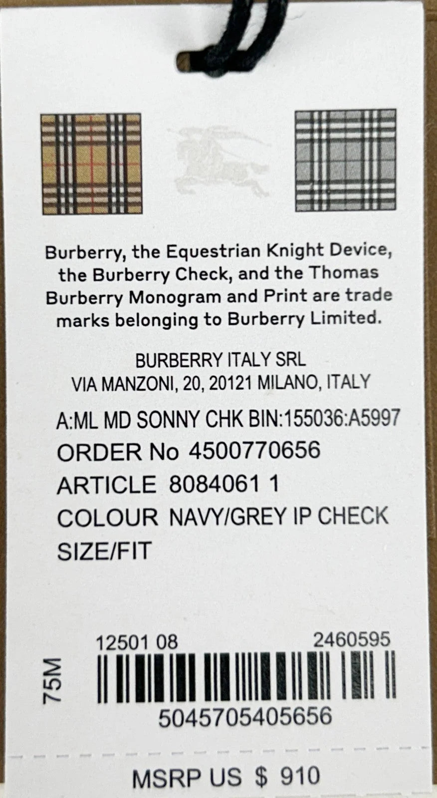 Burberry Medium Check Sonny Fanny Belt Bag