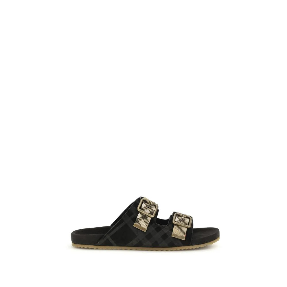 Burberry Multicolor Calf Leather Bos Taurus Flat Sandals