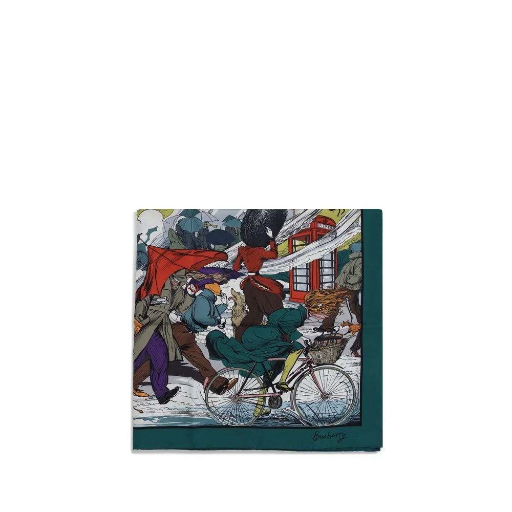 Écharpe en soie multicolore Burberry