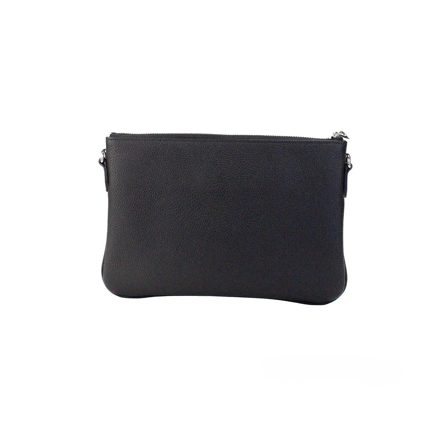 Burberry Peyton Monogram Black Leather Pouch Crossbody Bag Purse