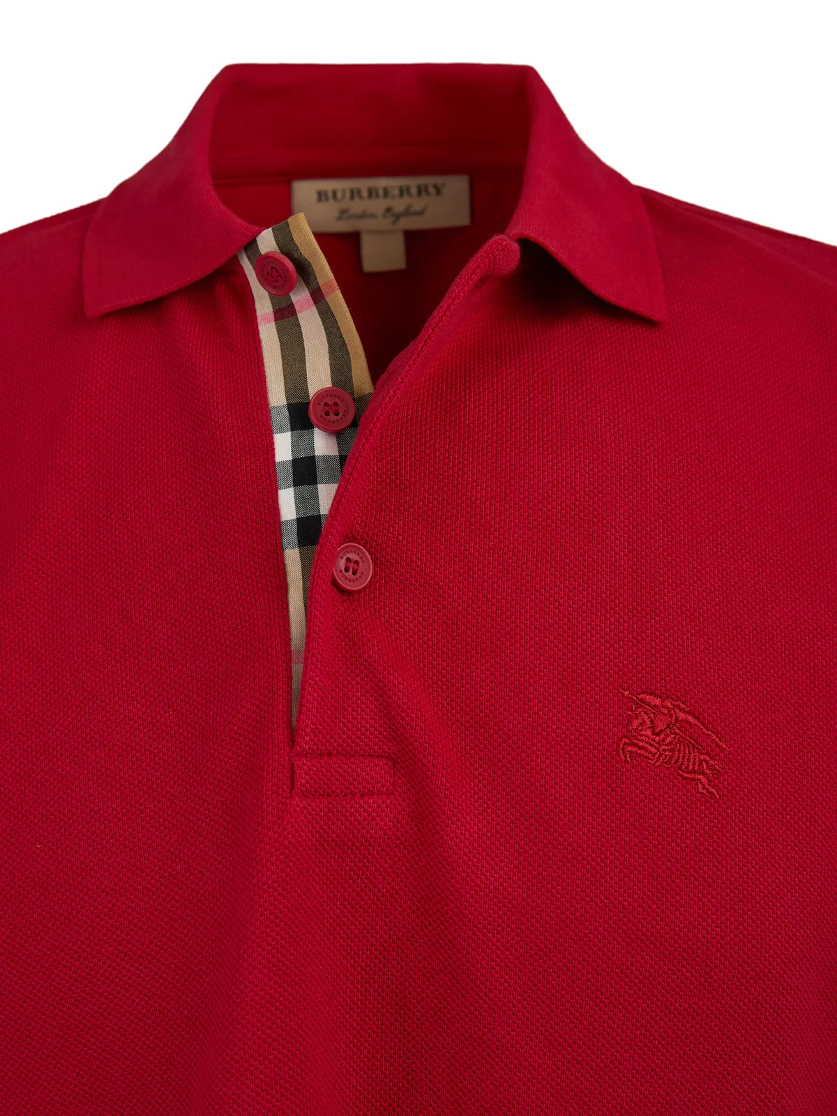 Burberry Red Cotton Collared Polo Shirt - IT46 | S / Red - Polos