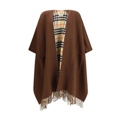 Burberry Reversible check wool cashmere Cape - One Size