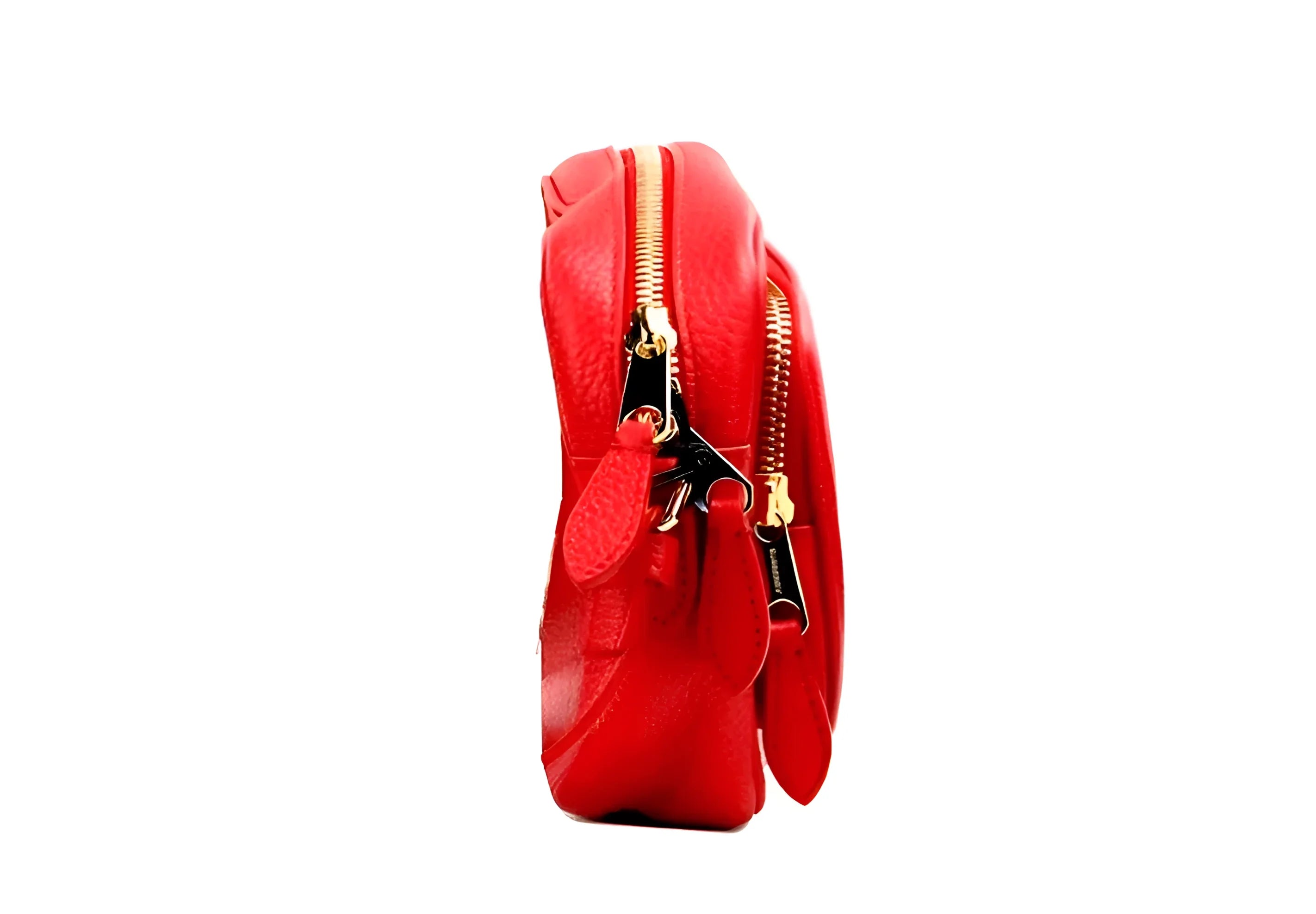Burberry Small Branded Bright Red Grainy Leather Camera Crossbody Bag - Cross Body Bags