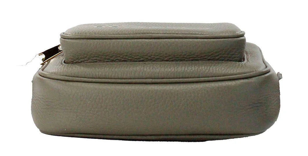 Burberry Small Branded Dark Fern Green Grainy Leather Camera Crossbody Bag - Cross Body Bags