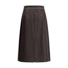 Burberry Sunflower Pleated Silk Skirt - 8