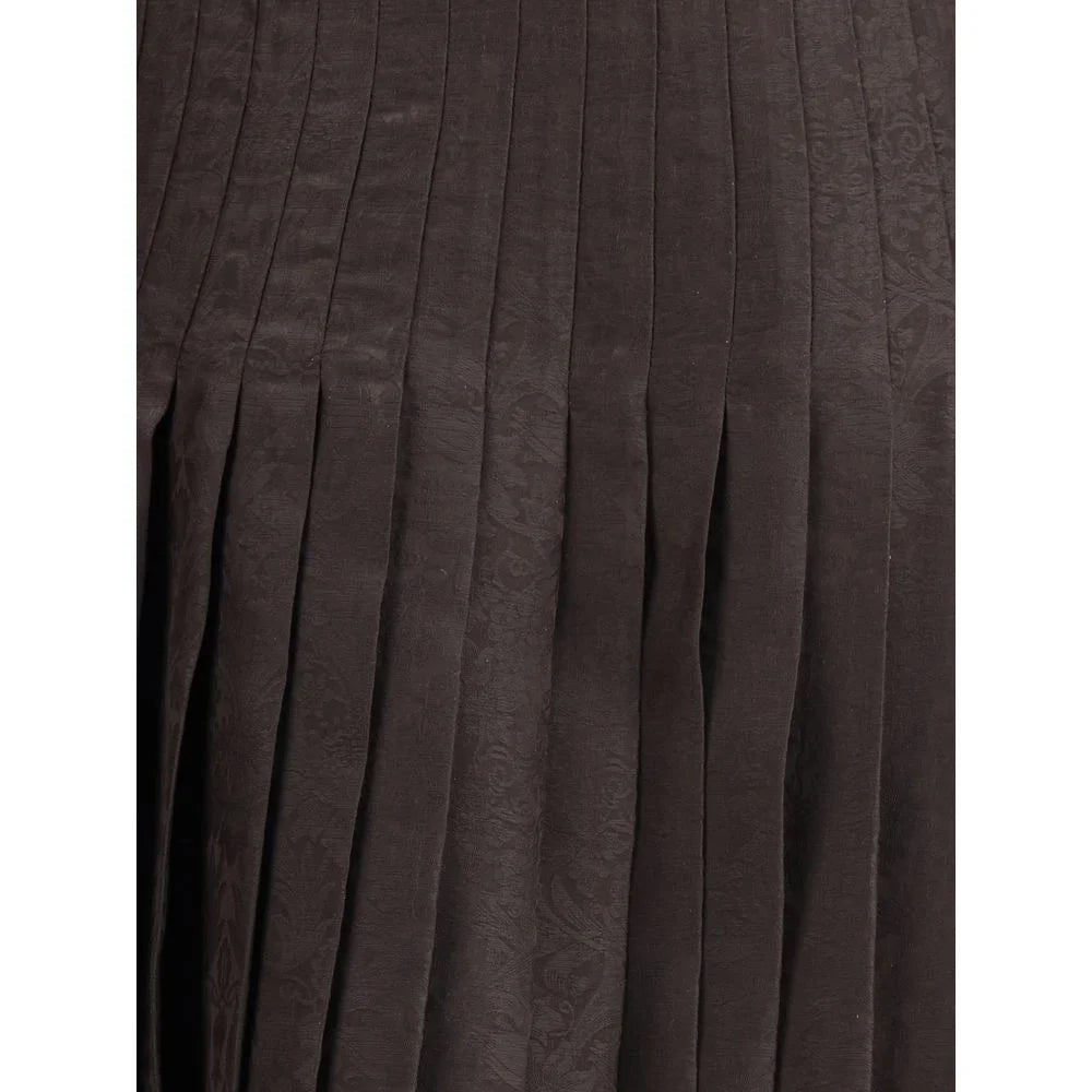 Burberry Sunflower Pleated Silk Skirt - Skirts