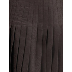 Burberry Sunflower Pleated Silk Skirt - Skirts