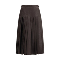 Burberry Sunflower Pleated Silk Skirt - Skirts