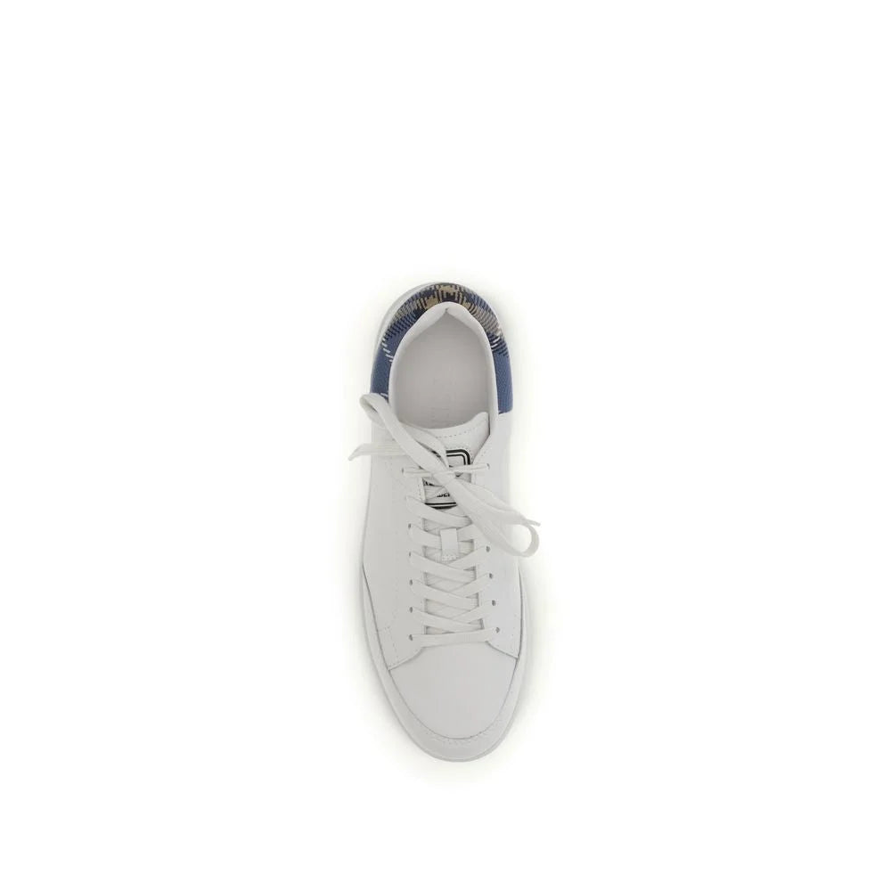 Burberry Hvid Kalveskind Bos Taurus Lave Sneakers - EU45/US12