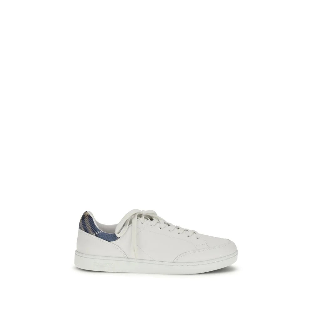 Burberry Hvid Kalveskind Bos Taurus Lave Sneakers - EU45/US12