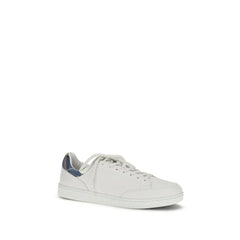 Burberry Hvid Kalveskind Bos Taurus Lave Sneakers - EU45/US12
