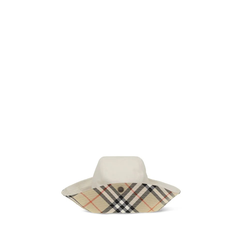 Burberry White Cotton Bucket Hat - S