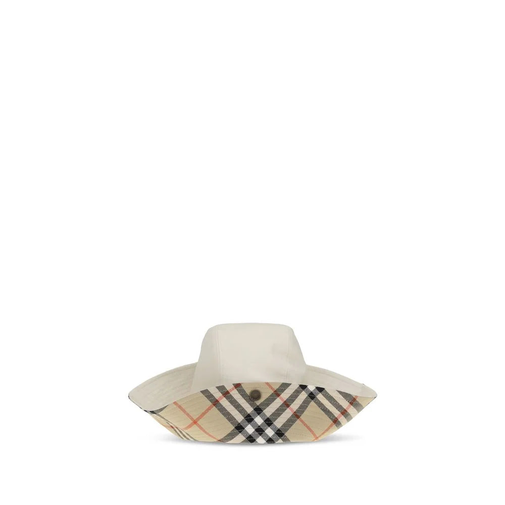Burberry White Cotton Bucket Hat - S