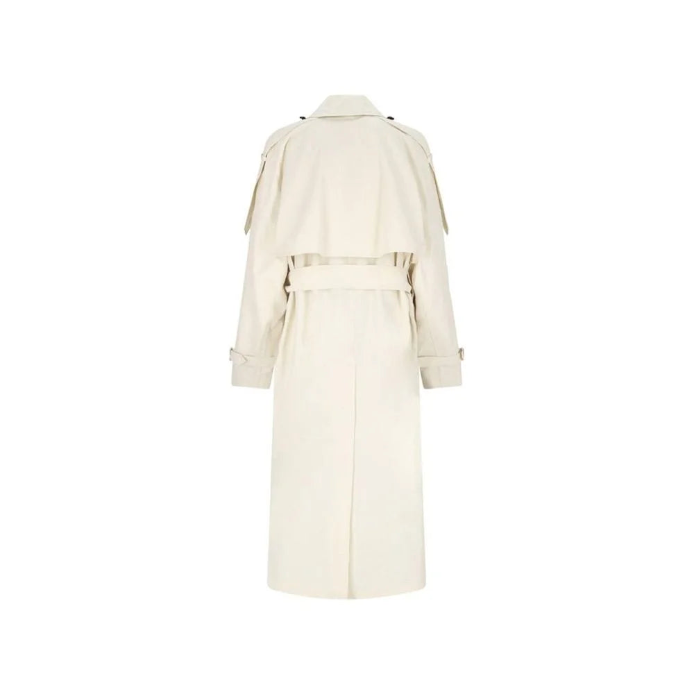 Burberry White Cotton Coat