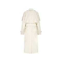 Burberry White Cotton Coat