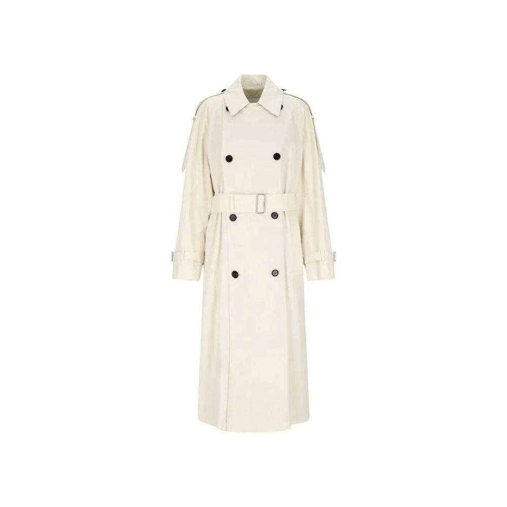 Burberry White Cotton Coat