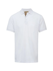 Burberry White Cotton Collared Polo Shirt - Polos