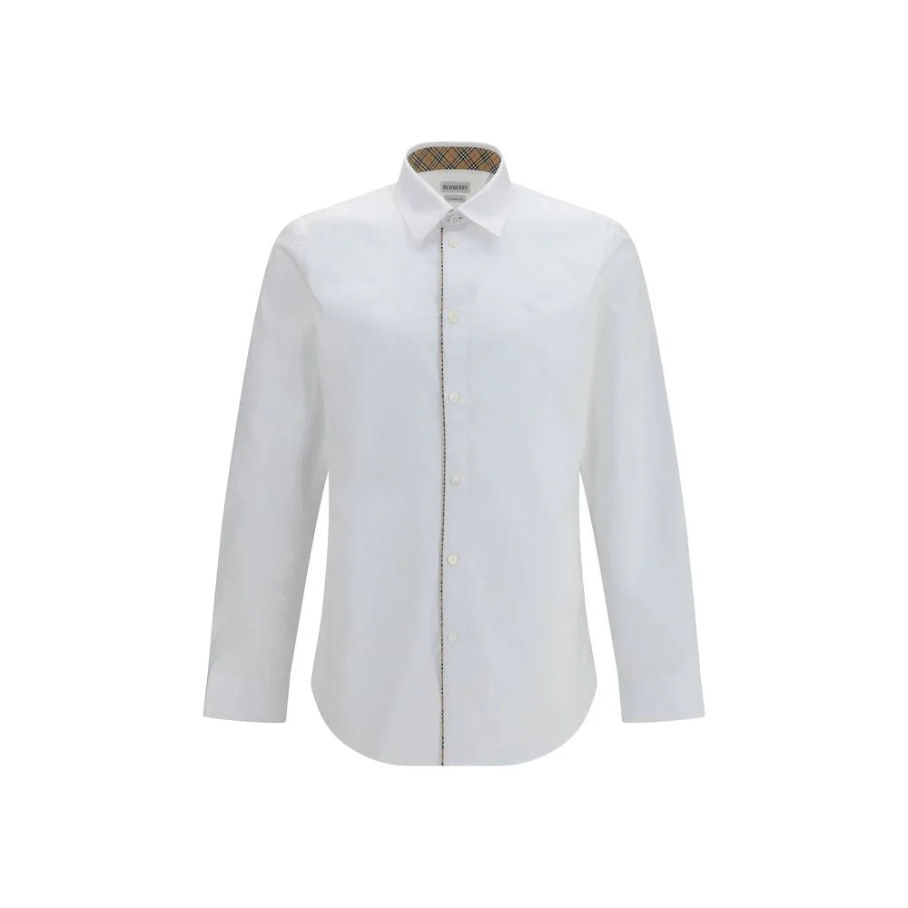 Camisa de algodão branca Burberry