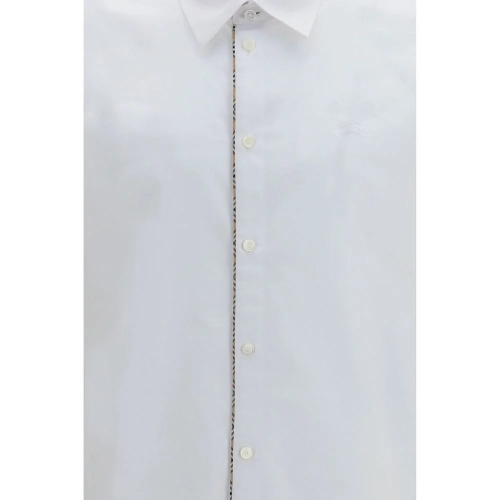 Camisa de algodão branca Burberry
