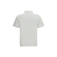 Chemise polo en coton blanc Burberry