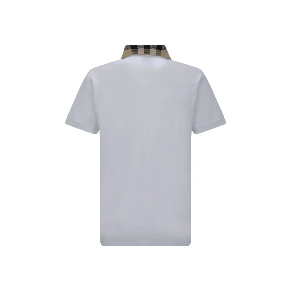 Burberry White Cotton Polo Shirt - S