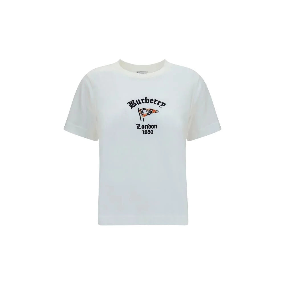 Burberry White Cotton T-Shirt
