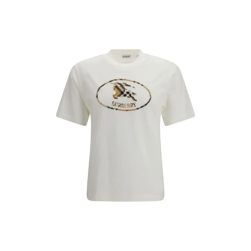 Burberry White Cotton T-Shirt - S