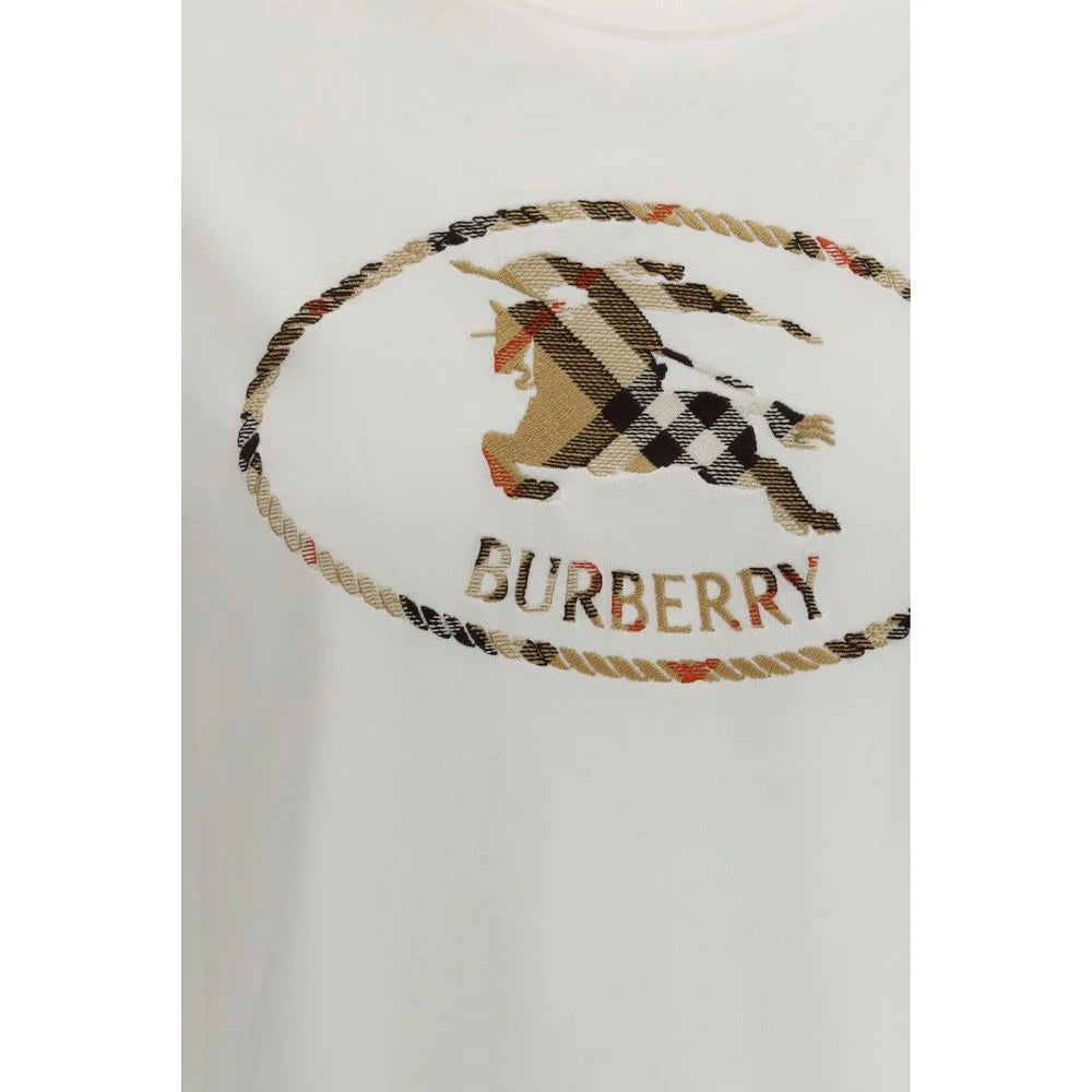 Burberry White Cotton T-Shirt - S