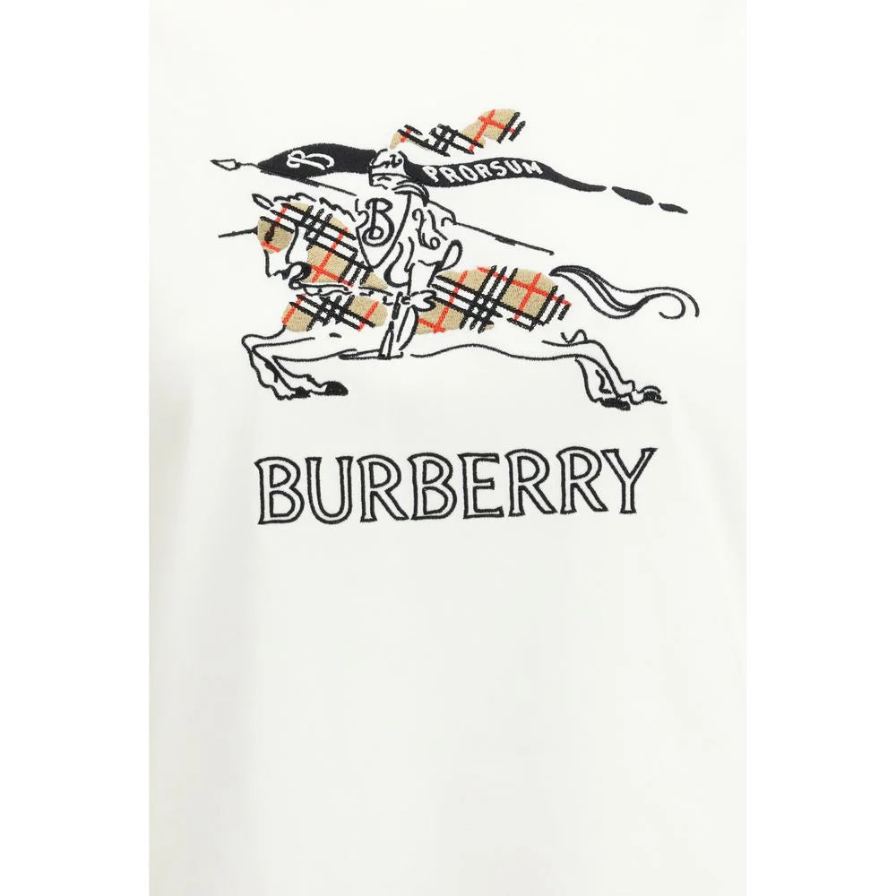 Burberry White Cotton T-Shirt - XS