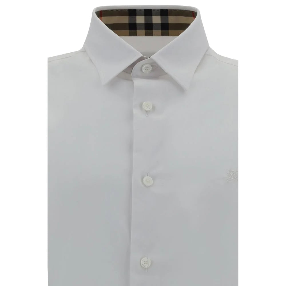 Burberry White Elastane Dress Shirt