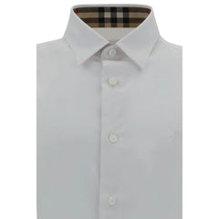 Burberry White Elastane Dress Shirt