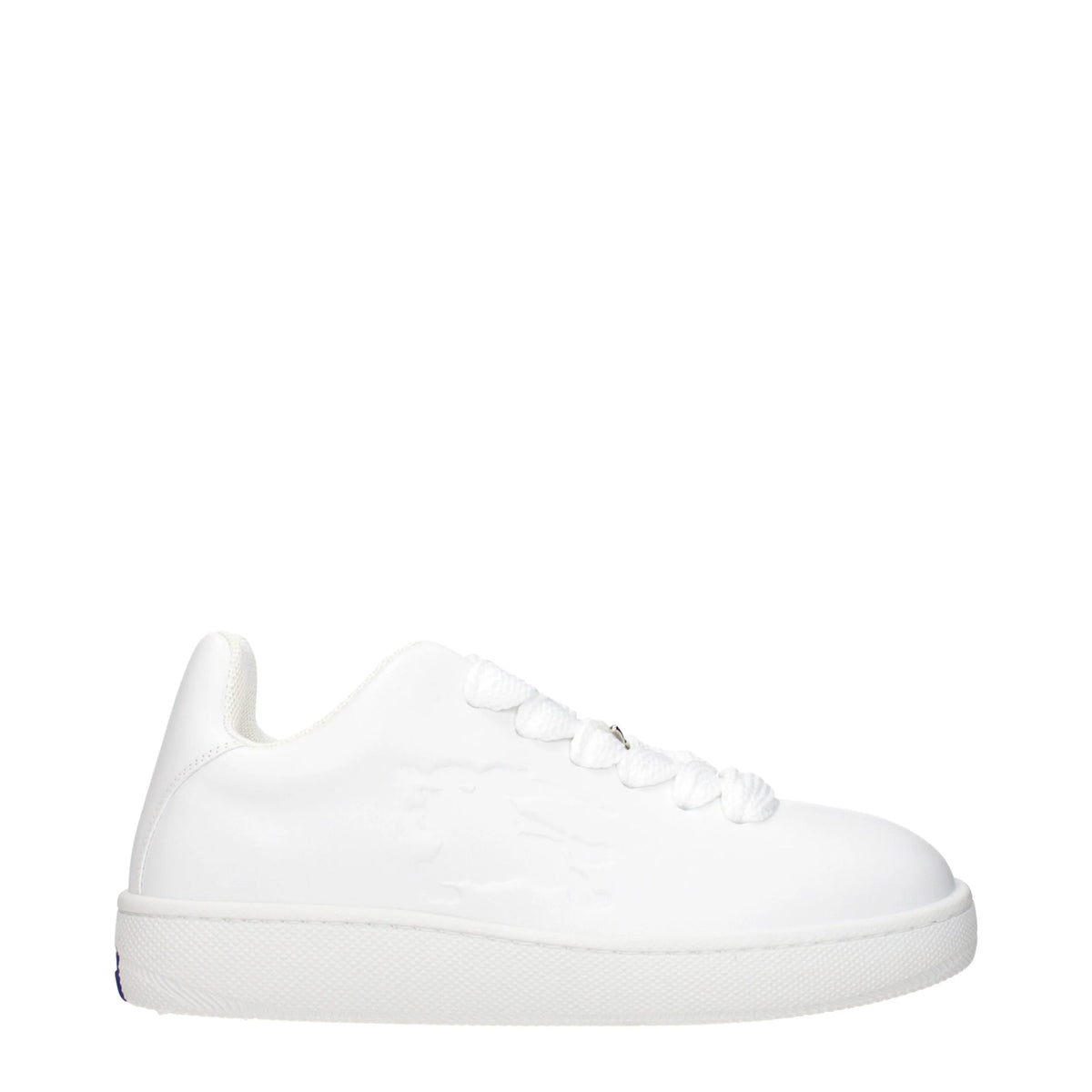 Burberry White Leather Low Top Sneakers