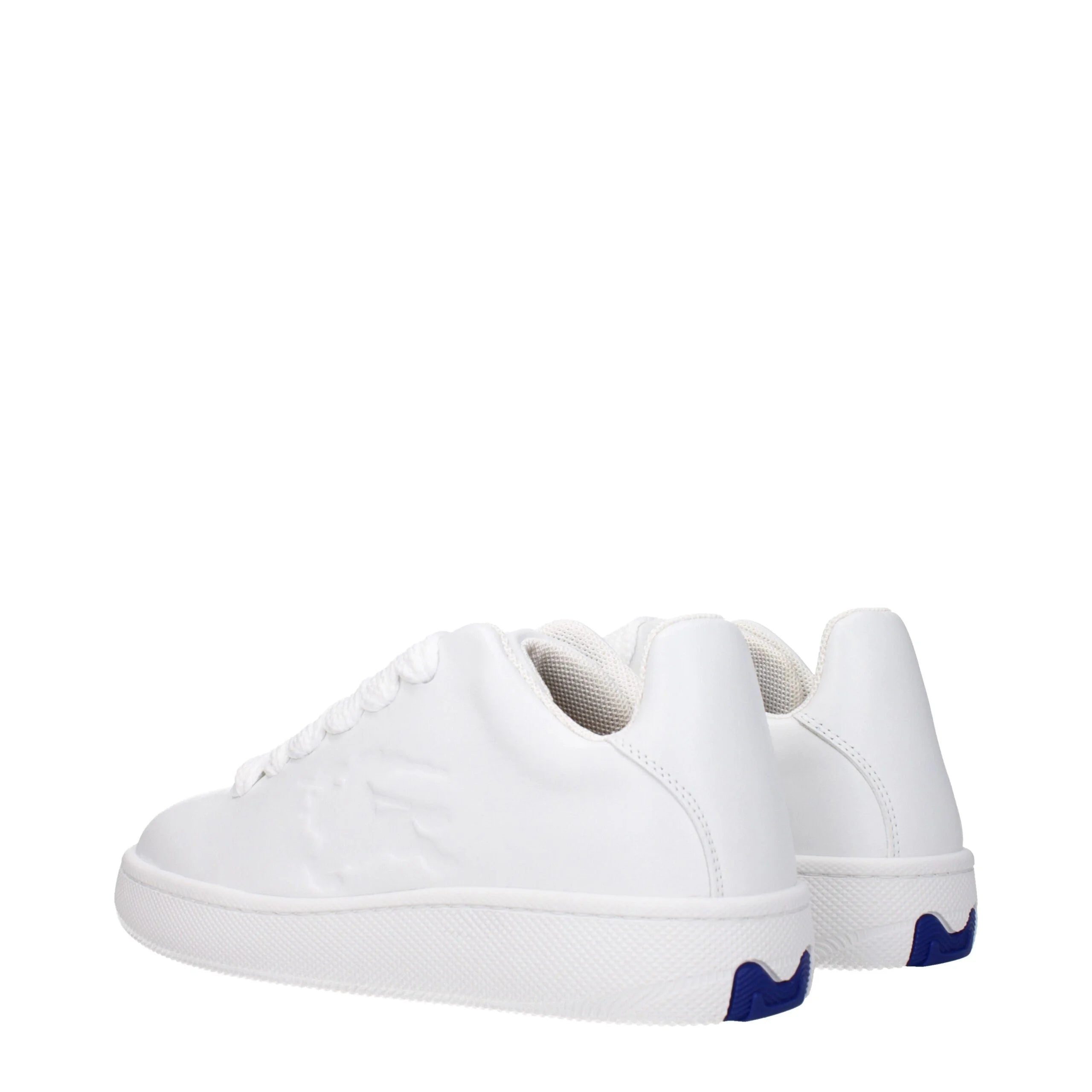 Burberry White Leather Low Tops