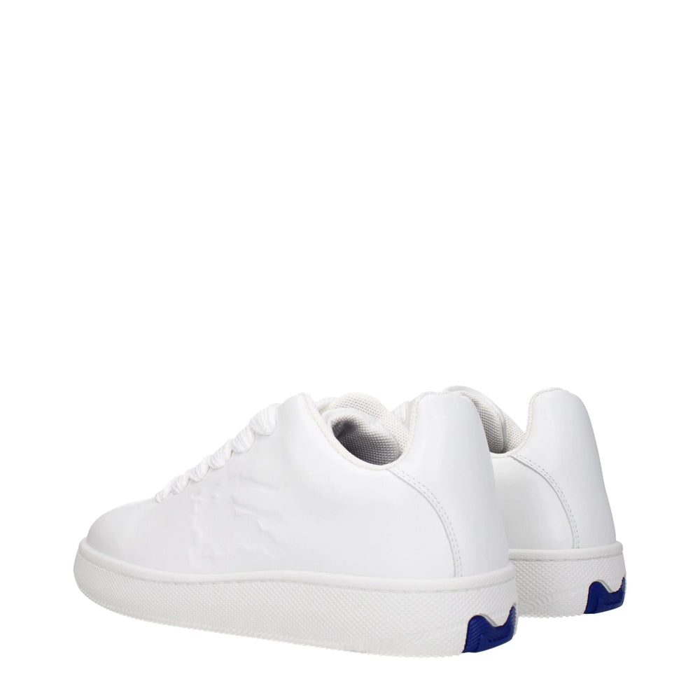 Burberry White Leather Low Tops