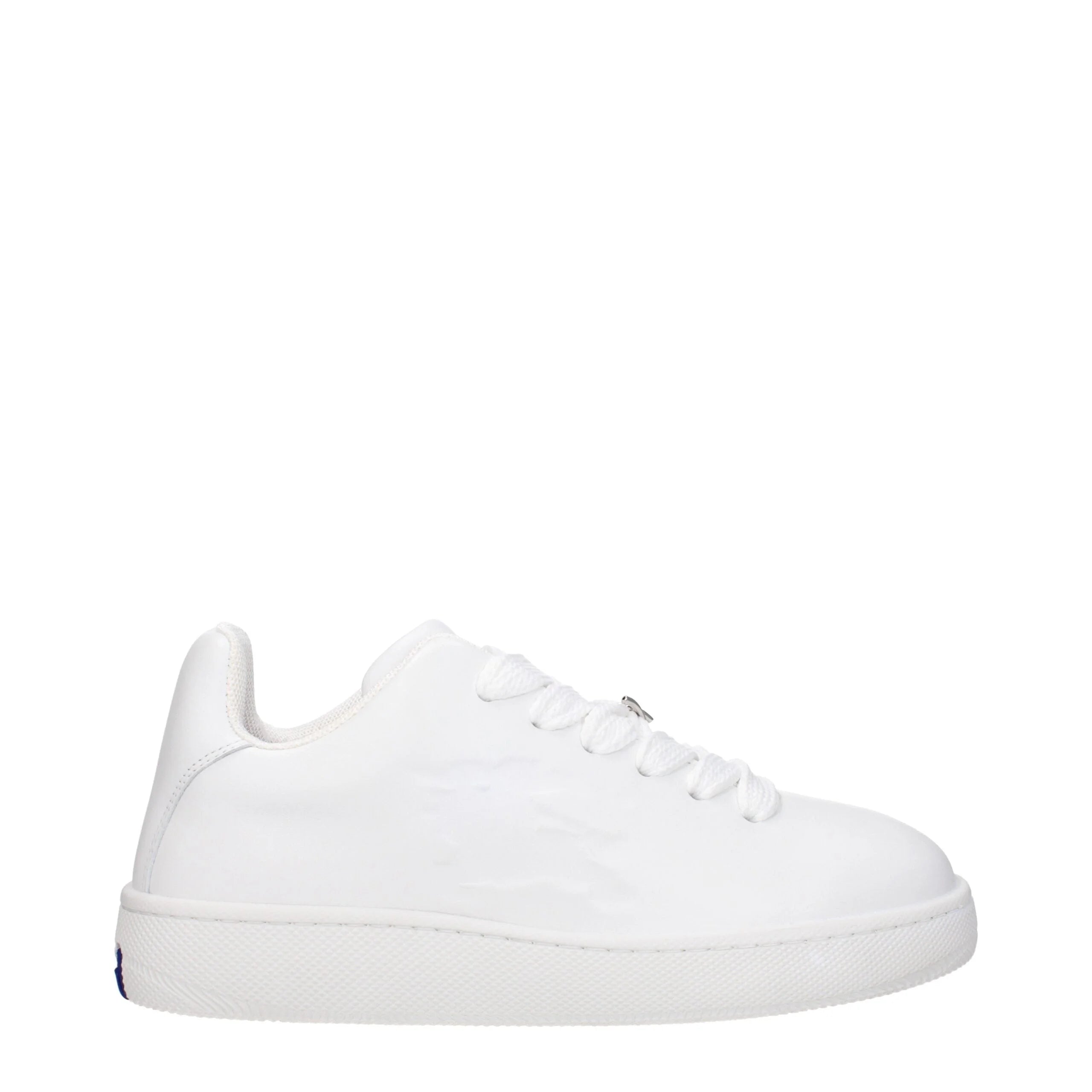 Burberry White Leather Low Tops