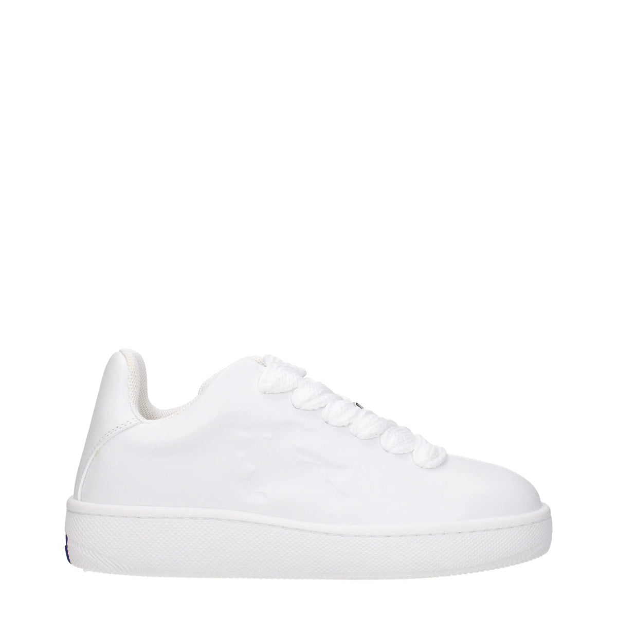 Burberry White Leather Low Tops