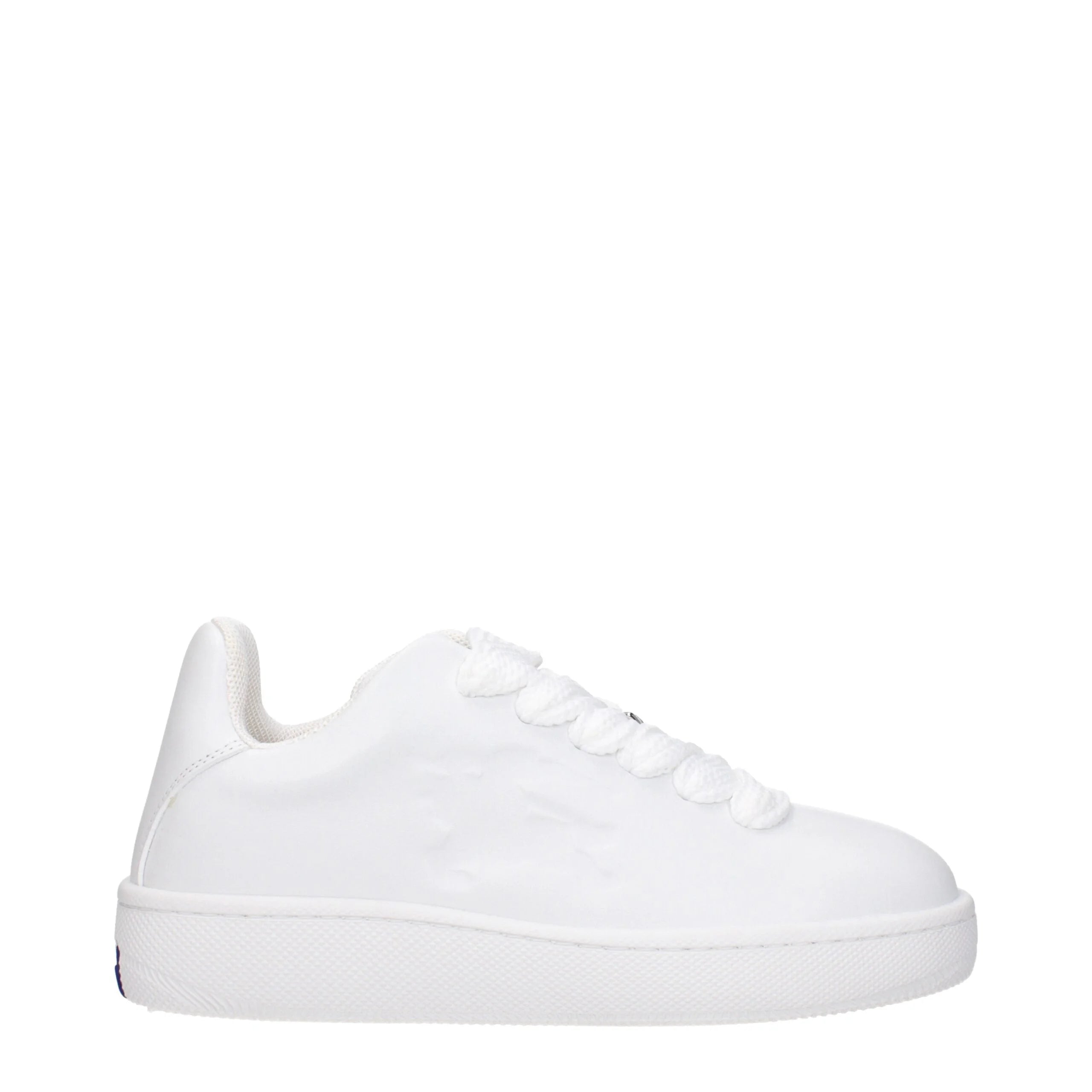 Burberry White Leather Low Tops