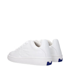 Burberry White Leather Low Tops