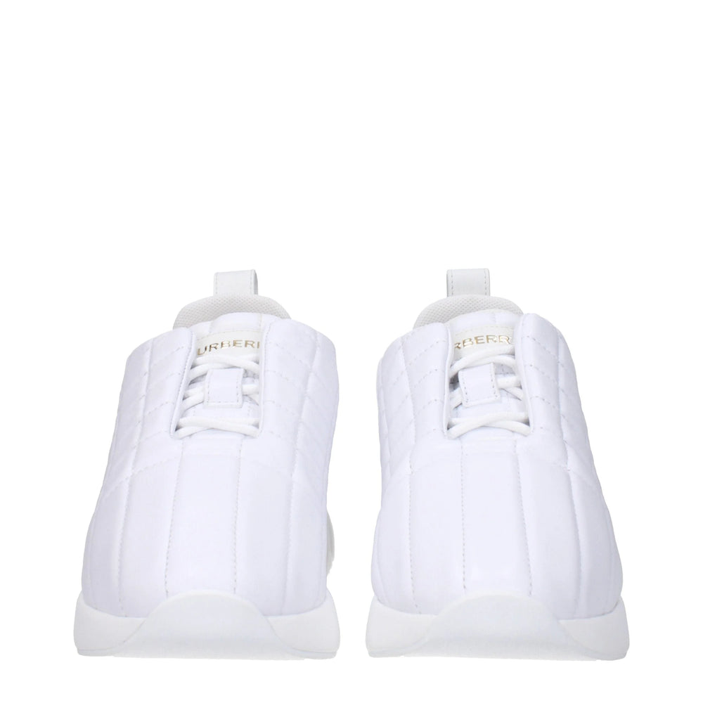 Burberry White Leather Sneakers - EU38/US8