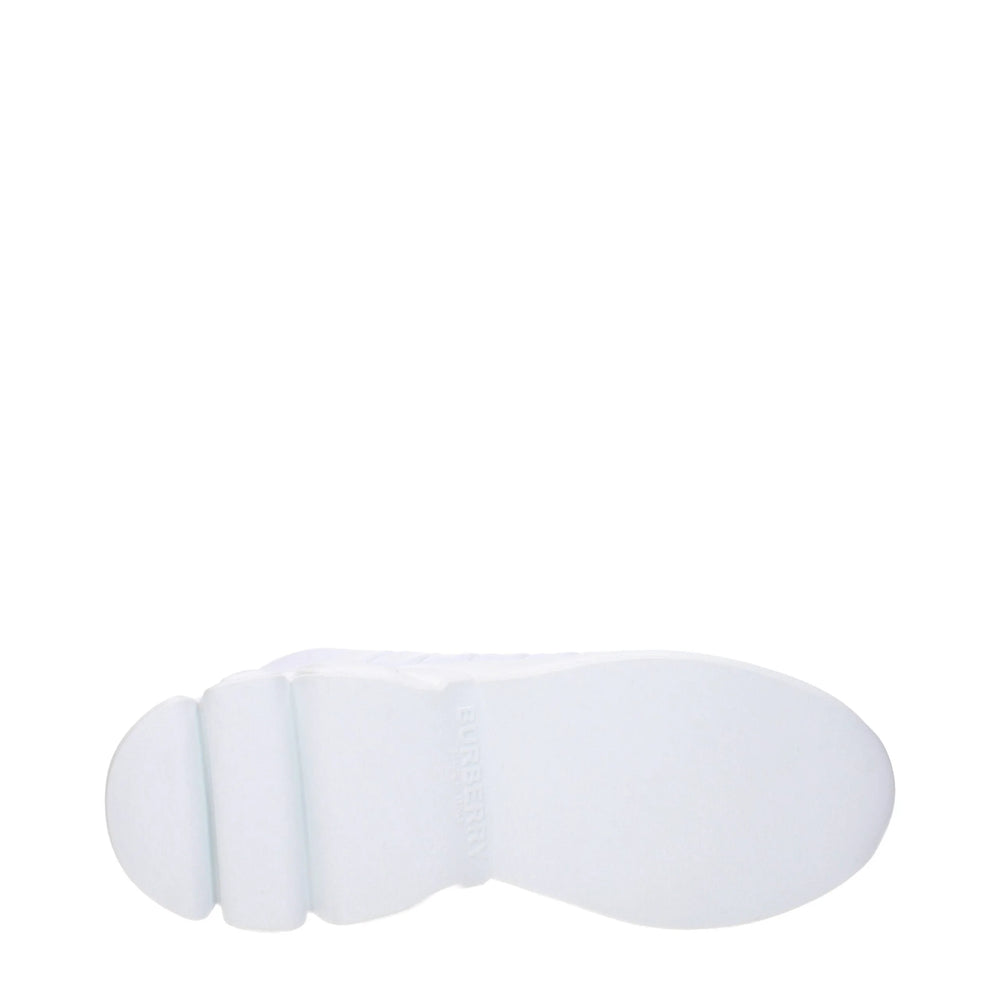 Burberry White Leather Sneakers - EU38/US8